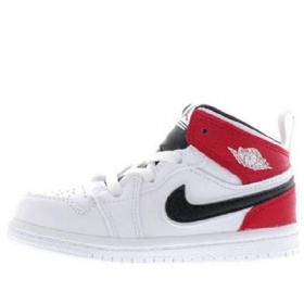 Boty Nike Air Jordan 1 Mid Tops Td Pro Děti Bílá Červená