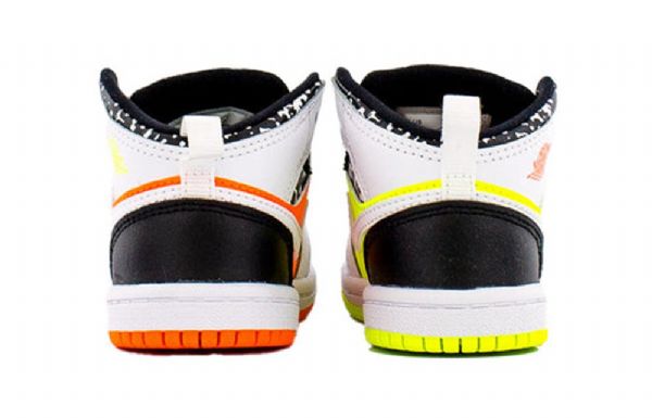 Boty Nike Air Jordan 1 Mid Tops Td Pro Děti Bílá Oranžová Černá