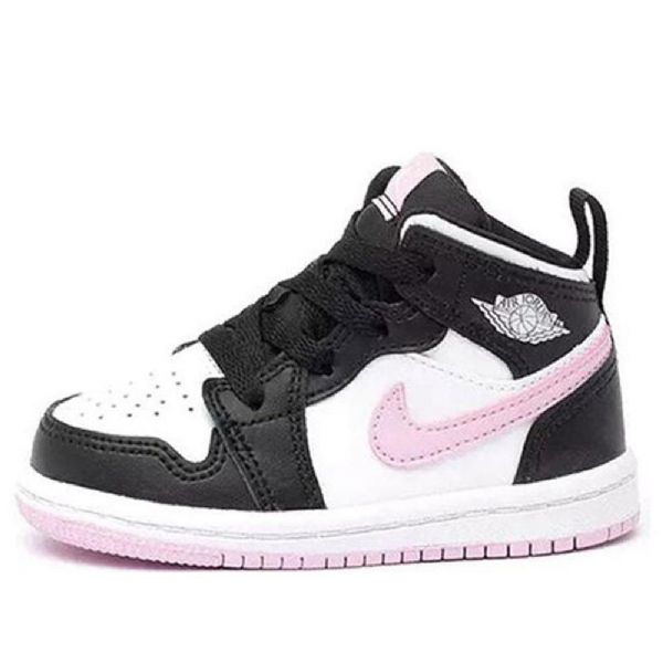 Boty Nike Air Jordan 1 Mid Tops Td Pro Děti Bílé Světle Růžové