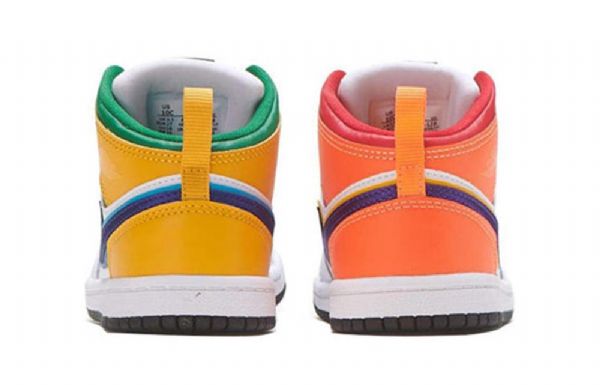 Boty Nike Air Jordan 1 Mid Tops Td Pro Děti Bílý Nachový