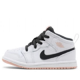 Boty Nike Air Jordan 1 Mid Tops Td Pro Děti Bílý Oranžový