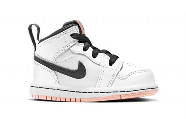 Boty Nike Air Jordan 1 Mid Tops Td Pro Děti Bílý Oranžový