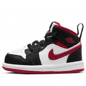 Boty Nike Air Jordan 1 Mid Tops Td Pro Děti Černá Červený