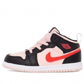 Boty Nike Air Jordan 1 Mid Tops Td Pro Děti Černá Růžový