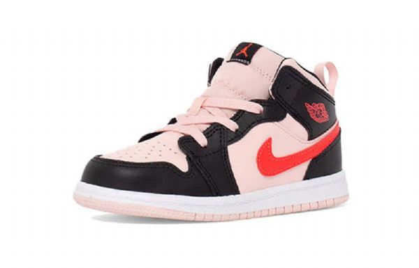 Boty Nike Air Jordan 1 Mid Tops Td Pro Děti Černá Růžový