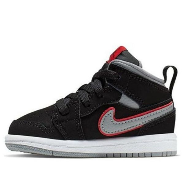 Boty Nike Air Jordan 1 Mid Tops Td Pro Děti Černá Šedá