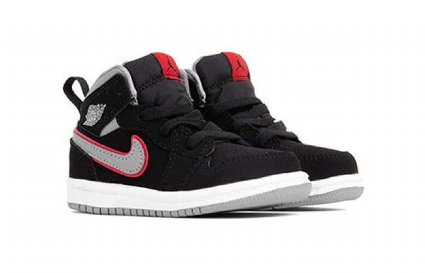 Boty Nike Air Jordan 1 Mid Tops Td Pro Děti Černá Šedá