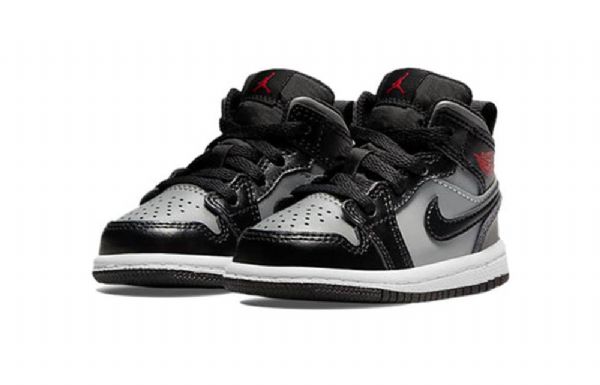 Boty Nike Air Jordan 1 Mid Tops Td Pro Děti Černá Šedá