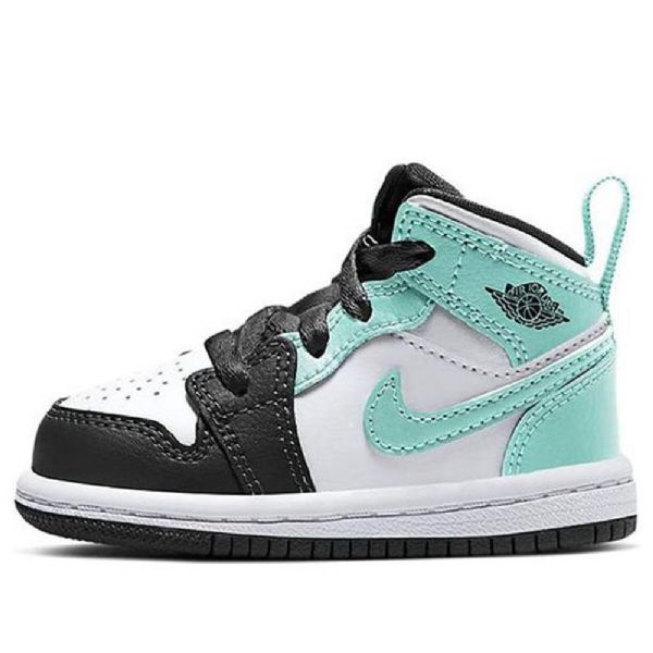 Boty Nike Air Jordan 1 Mid Tops Td Pro Děti Černá Tyrkysová
