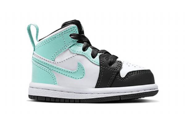Boty Nike Air Jordan 1 Mid Tops Td Pro Děti Černá Tyrkysová