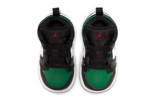 Boty Nike Air Jordan 1 Mid Tops Td Pro Děti Černá Zelená