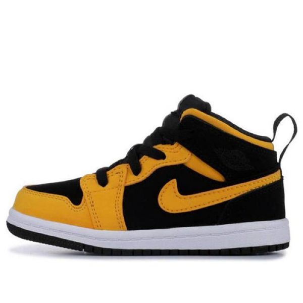 Boty Nike Air Jordan 1 Mid Tops Td Pro Děti Černá Žlutá