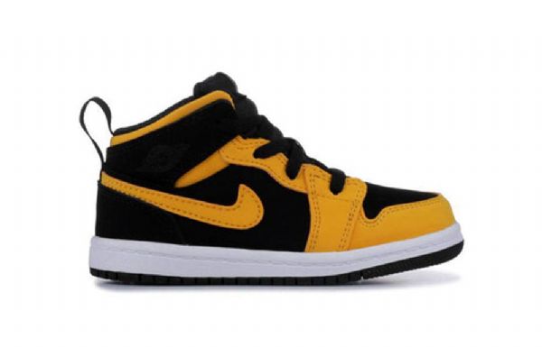 Boty Nike Air Jordan 1 Mid Tops Td Pro Děti Černá Žlutá