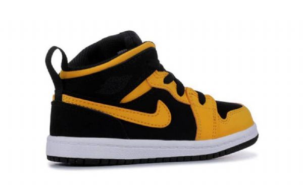 Boty Nike Air Jordan 1 Mid Tops Td Pro Děti Černá Žlutá