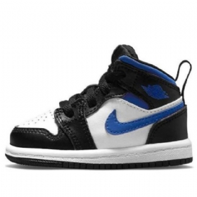 Boty Nike Air Jordan 1 Mid Tops Td Pro Děti Modrá Bílá