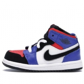 Boty Nike Air Jordan 1 Mid Tops Td Pro Děti Modrá Červená Bílá