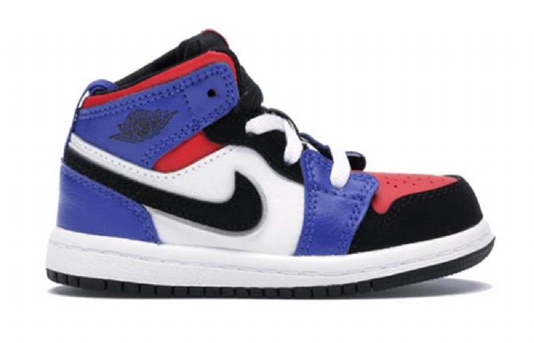 Boty Nike Air Jordan 1 Mid Tops Td Pro Děti Modrá Červená Bílá