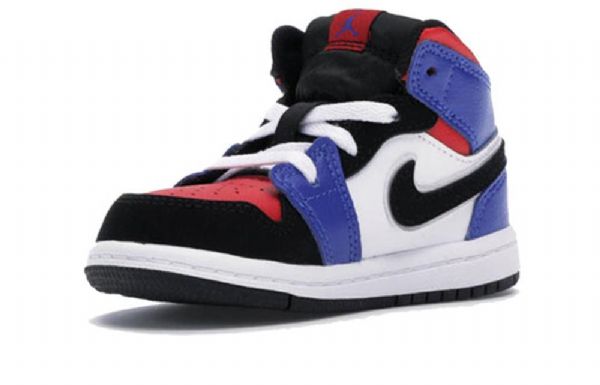 Boty Nike Air Jordan 1 Mid Tops Td Pro Děti Modrá Červená Bílá