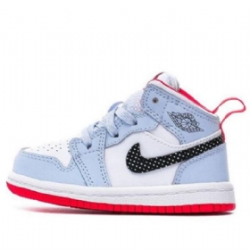Boty Nike Air Jordan 1 Mid Tops Td Pro Děti Modré