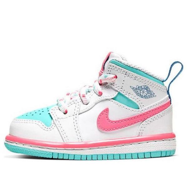 Boty Nike Air Jordan 1 Mid Tops Td Pro Děti Růžové