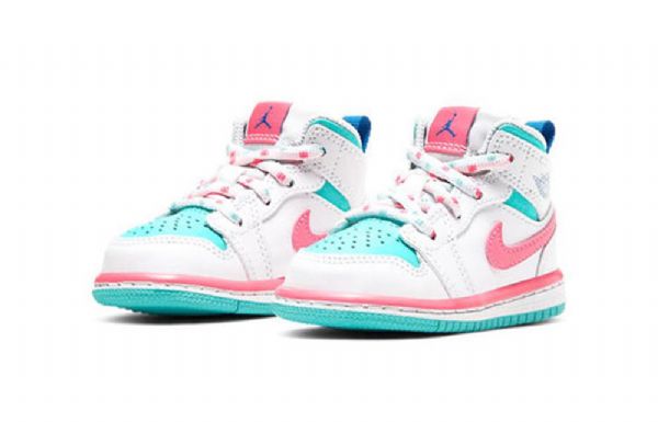 Boty Nike Air Jordan 1 Mid Tops Td Pro Děti Růžové
