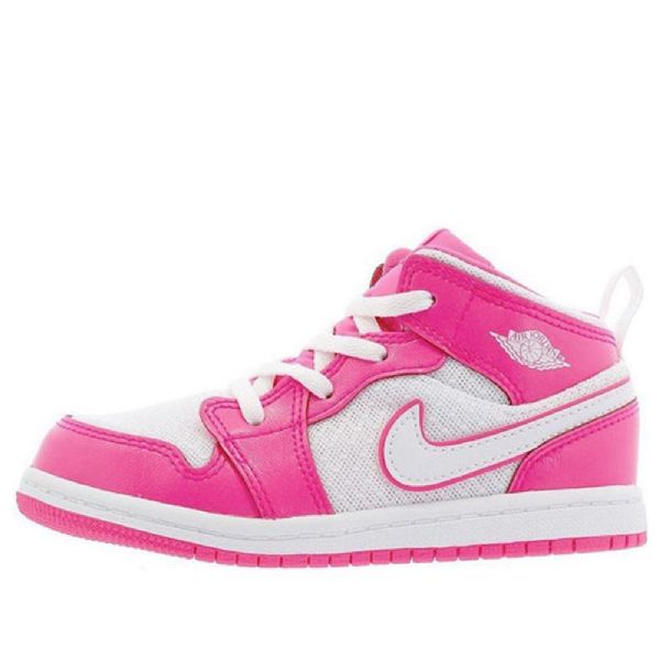 Boty Nike Air Jordan 1 Mid Tops Td Pro Děti Růžové