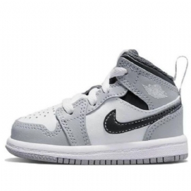 Boty Nike Air Jordan 1 Mid Tops Td Pro Děti Světle Šedé