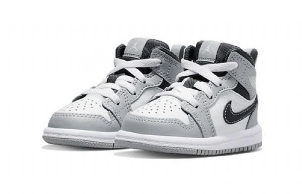 Boty Nike Air Jordan 1 Mid Tops Td Pro Děti Světle Šedé