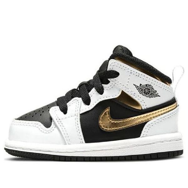 Boty Nike Air Jordan 1 Mid Tops Td Pro Děti Z Bílého Zlata
