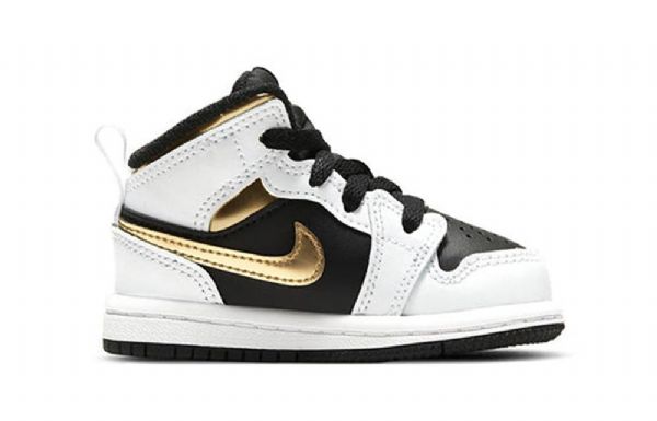 Boty Nike Air Jordan 1 Mid Tops Td Pro Děti Z Bílého Zlata