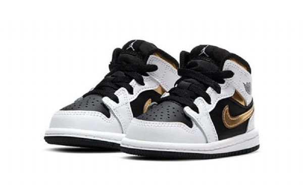 Boty Nike Air Jordan 1 Mid Tops Td Pro Děti Z Bílého Zlata