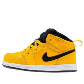 Boty Nike Air Jordan 1 Mid Tops Td Pro Děti Zlaté