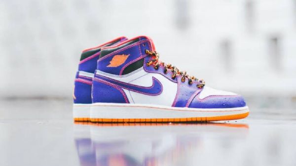 Boty Nike Air Jordan 1 Og Gs Tasmánský Ďábel Pro Muže Nachový Bílý