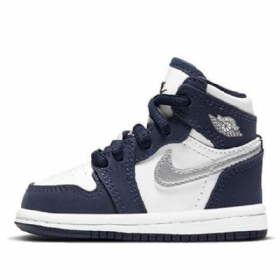 Boty Nike Air Jordan 1 Retro High Tops Co.jp Td Pro Děti Námořnická Modrá