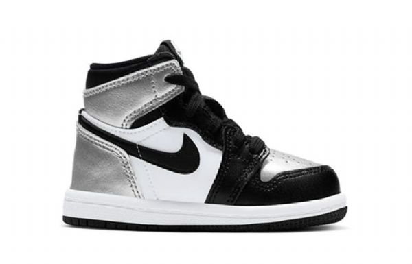 Boty Nike Air Jordan 1 Retro High Tops Og Td Pro Děti Stříbrné