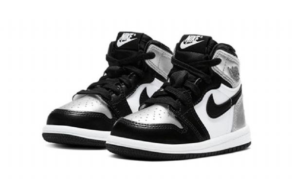Boty Nike Air Jordan 1 Retro High Tops Og Td Pro Děti Stříbrné