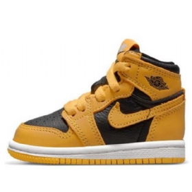 Boty Nike Air Jordan 1 Retro High Tops Og Td Pro Děti Žlutá Bílá
