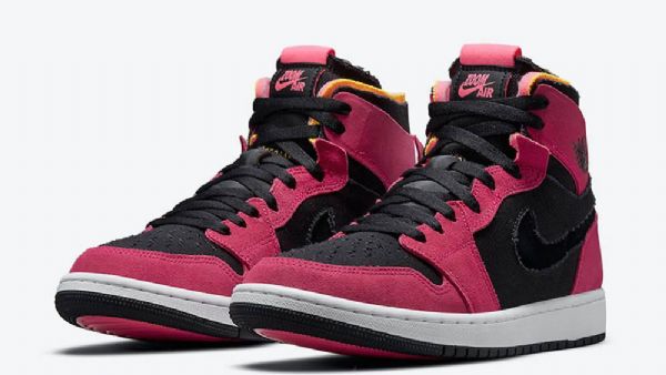 Boty Nike Air Jordan 1 Zoom Comfort Fireberry Pro Muže Vínově Černé