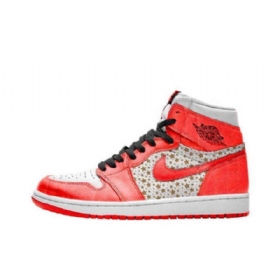 Boty Nike Supreme Jordan 1 High Tops Stars College Pro Muže Oranžová
