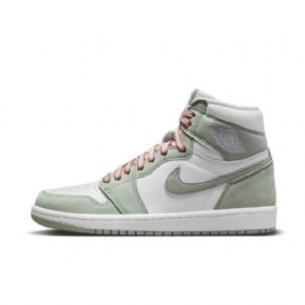 Dámské Boty Nike Air Jordan 1 High Tops Z Mořské Pěny Oranžová