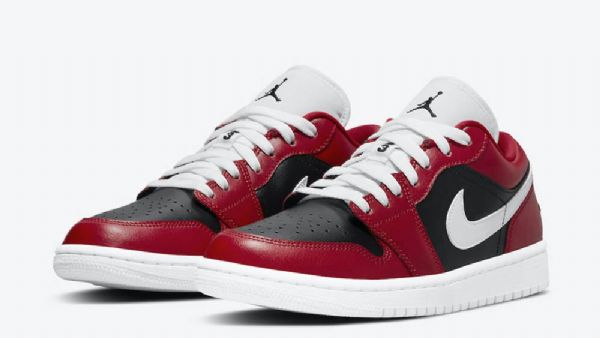 Dámské Boty Nike Air Jordan 1 Low Tops Chicago Flip Pro Ženy Červenobílé