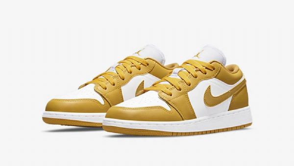 Dámské Boty Nike Air Jordan 1 Low Tops Gs Bílá Žlutá