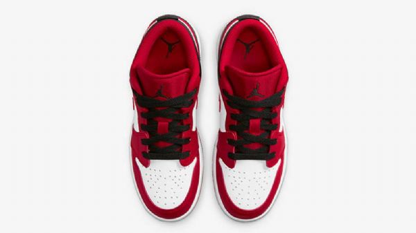 Dámské Boty Nike Air Jordan 1 Low Tops Gs S Reverzní Špičkou Červený Černá