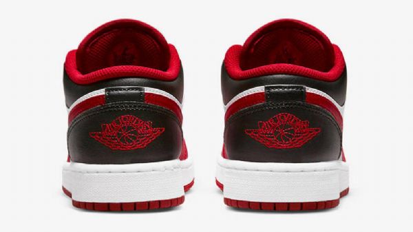 Dámské Boty Nike Air Jordan 1 Low Tops Gs S Reverzní Špičkou Červený Černá