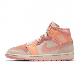 Dámské Boty Nike Air Jordan 1 Mid Tops Apricot Oranžová