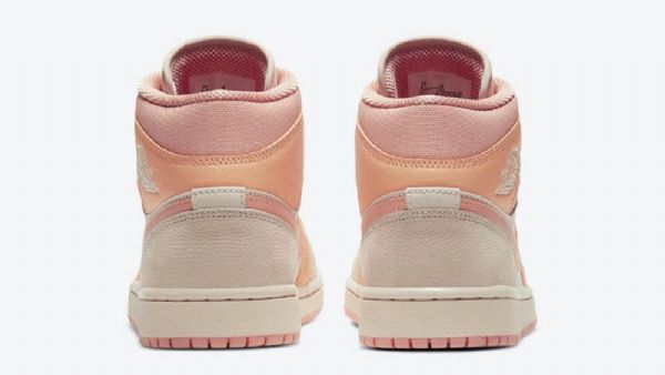 Dámské Boty Nike Air Jordan 1 Mid Tops Apricot Oranžová