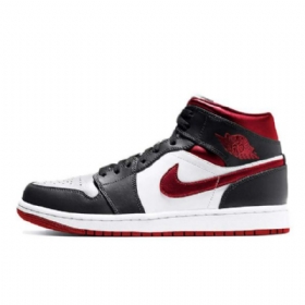 Dámské Boty Nike Air Jordan 1 Mid Tops Černá Červený