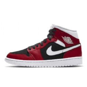 Dámské Boty Nike Air Jordan 1 Mid Tops Červený Černá