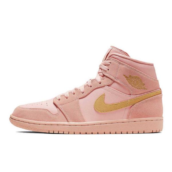 Dámské Boty Nike Air Jordan 1 Mid Tops Coral Zlatý