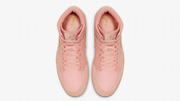 Dámské Boty Nike Air Jordan 1 Mid Tops Coral Zlatý